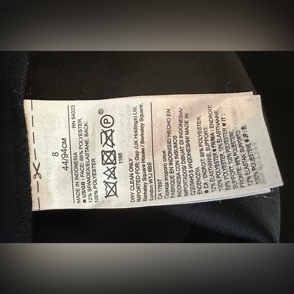 Banana Republic Pencil Skirt Navy Blue Scalloped Hem Size 8 Like New - Picture 9 of 9